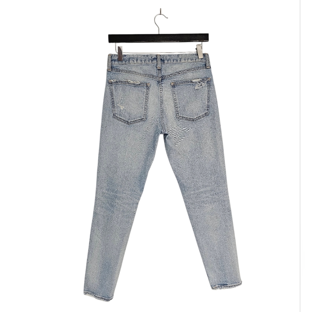 Moussy Vintage High Rise Ankle Fray Skinny Blue Distressed Jeans 26 Preowned - Picture 2 of 10